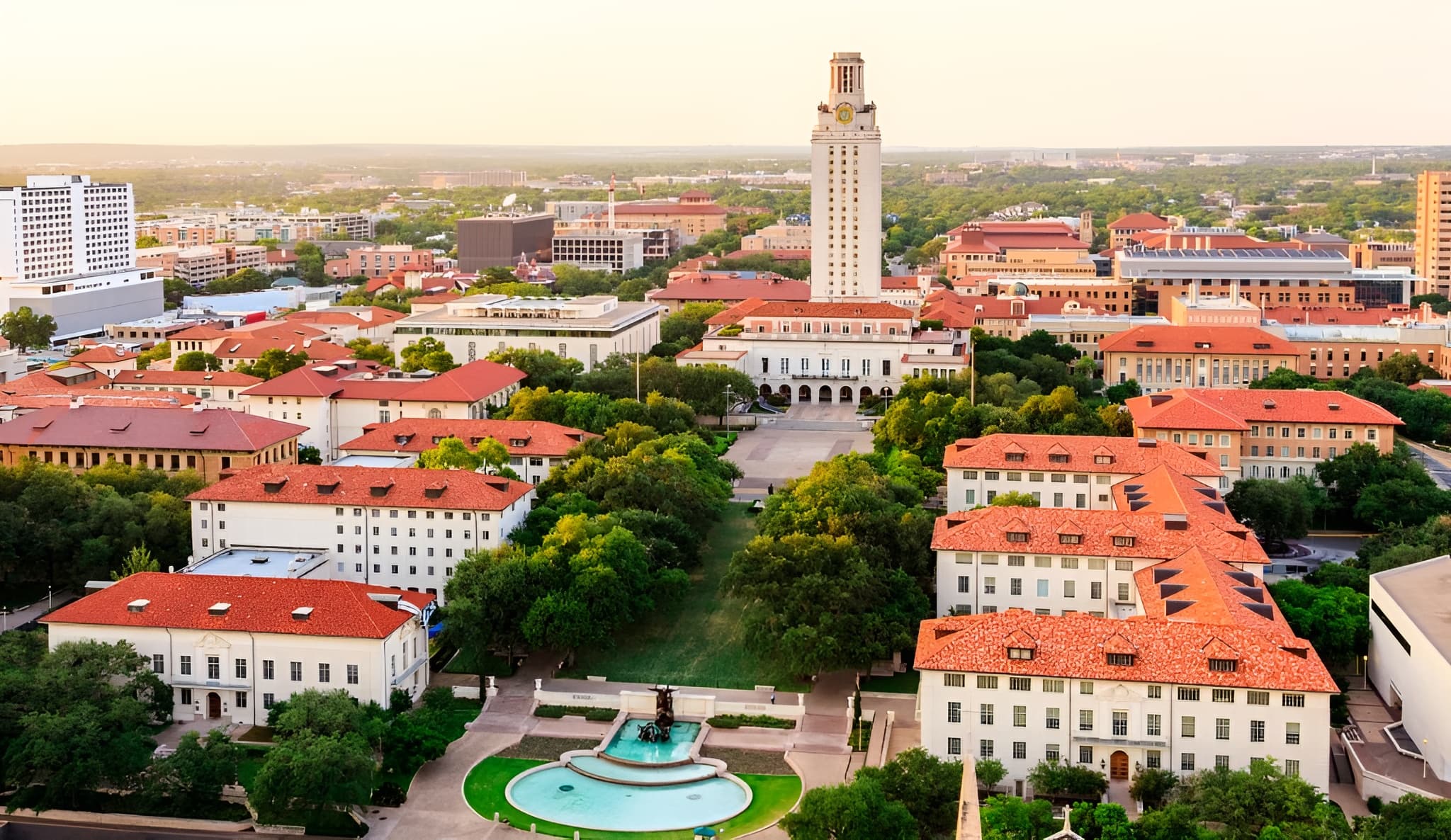 Aerial view of The University of Texas at Austin campus, host venue for GAISS 2026